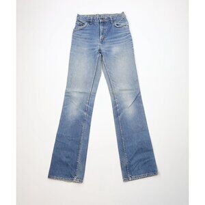Vintage 70s 80s Streetwear Mens 28x35 Distressed Western Bootcut Denim Jeans USA